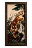 Tiger in the Mist – Handmade Stitched Art (UnFramed)