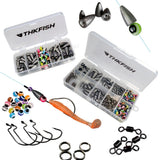 64pcs 219pcs Fishing Tackle Box Texas Rig Accessories Lead Bullet Weight For Fishing Hook Swivels Sinkers Fish Eye Beads Kit