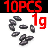JIGEECARP 10PCS Reusable Olive Shape Lead Sinkers