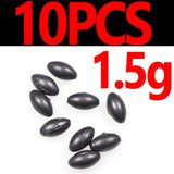 JIGEECARP 10PCS Reusable Olive Shape Lead Sinkers