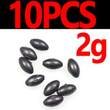 JIGEECARP 10PCS Reusable Olive Shape Lead Sinkers