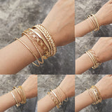 Ethnic Gold Color Bangles Bracelets 4pcs to 6pcs Set