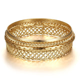 Ethnic Gold Color Bangles Bracelets 4pcs to 6pcs Set