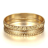 Ethnic Gold Color Bangles Bracelets 4pcs to 6pcs Set
