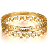 Ethnic Gold Color Bangles Bracelets 4pcs to 6pcs Set