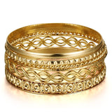 Ethnic Gold Color Bangles Bracelets 4pcs to 6pcs Set