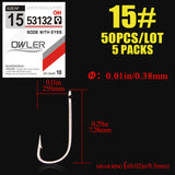 50pcs/lot Fishing Hook SODE With eyes