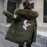 2019 Winter Jacket Women Fur Hood