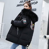 2019 Winter Jacket Women Fur Hood