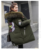 2019 Winter Jacket Women Fur Hood