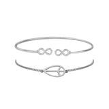 4 PCS/Set Gold Cross Charm Bracelets