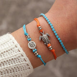 4 PCS/Set Gold Cross Charm Bracelets