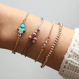 4 PCS/Set Gold Cross Charm Bracelets