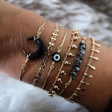 4 PCS/Set Gold Cross Charm Bracelets