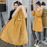 Women Winter Jacket Hooded Fur Collar