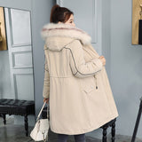 Women Winter Jacket Hooded Fur Collar