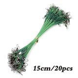 20PCS Anti Bite Steel Fishing Line 15CM-50CM
