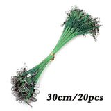 20PCS Anti Bite Steel Fishing Line 15CM-50CM