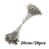 20PCS Anti Bite Steel Fishing Line 15CM-50CM