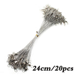 20PCS Anti Bite Steel Fishing Line 15CM-50CM