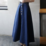 Denim High Waist Women Long Jean Skirts