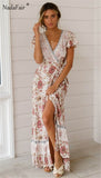 Vintage Floral Print Dress
