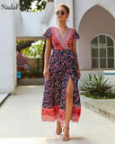 Vintage Floral Print Dress