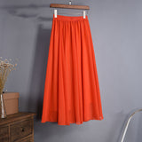 2020 Elegant Solid Long Skirt Women Summer