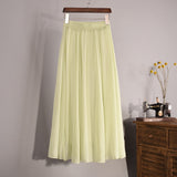 2020 Elegant Solid Long Skirt Women Summer