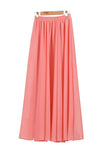2020 Elegant Solid Long Skirt Women Summer