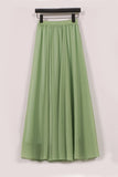 2020 Elegant Solid Long Skirt Women Summer