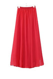 2020 Elegant Solid Long Skirt Women Summer