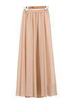 2020 Elegant Solid Long Skirt Women Summer