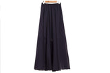 2020 Elegant Solid Long Skirt Women Summer