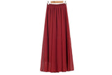 2020 Elegant Solid Long Skirt Women Summer