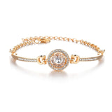 Rhinestone Zircon Bangle Bracelet Rhinestone Charm Bracelet For Women Girls New Year Gift