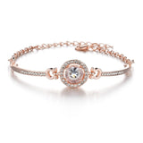 Rhinestone Zircon Bangle Bracelet Rhinestone Charm Bracelet For Women Girls New Year Gift