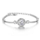 Rhinestone Zircon Bangle Bracelet Rhinestone Charm Bracelet For Women Girls New Year Gift