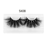 100% Mink Hair Eyelashes 3D Full Strips 25MM Long Fluffy Eyelash