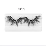 100% Mink Hair Eyelashes 3D Full Strips 25MM Long Fluffy Eyelash