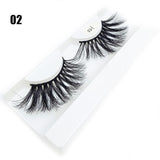 100% Mink Hair Eyelashes 3D Full Strips 25MM Long Fluffy Eyelash