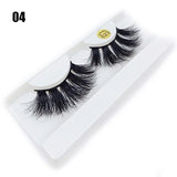 100% Mink Hair Eyelashes 3D Full Strips 25MM Long Fluffy Eyelash