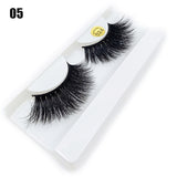 100% Mink Hair Eyelashes 3D Full Strips 25MM Long Fluffy Eyelash
