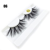 100% Mink Hair Eyelashes 3D Full Strips 25MM Long Fluffy Eyelash