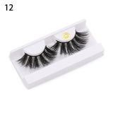 100% Mink Hair Eyelashes 3D Full Strips 25MM Long Fluffy Eyelash
