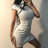 Cheongsam Chinese Style Skinny Mini Dress
