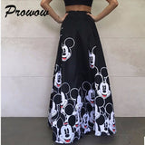 High Waist Mickey Long Skirt