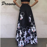 High Waist Mickey Long Skirt