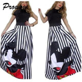 High Waist Mickey Long Skirt