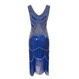 1920s Plus Size Gatsby Sequin Fringed Dress Paisley Art Deco Flapper Sleeve Dress with 20s Accessories Set xs,s,l,m,xl,xxl